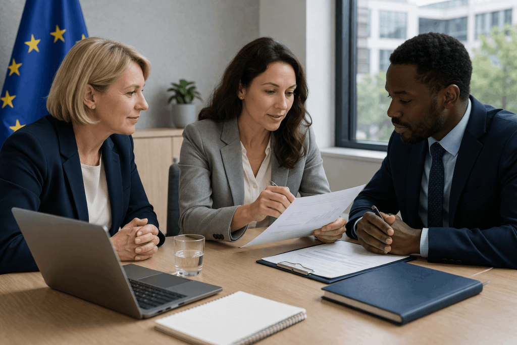 wat is een europese aanbesteding afgebeeld