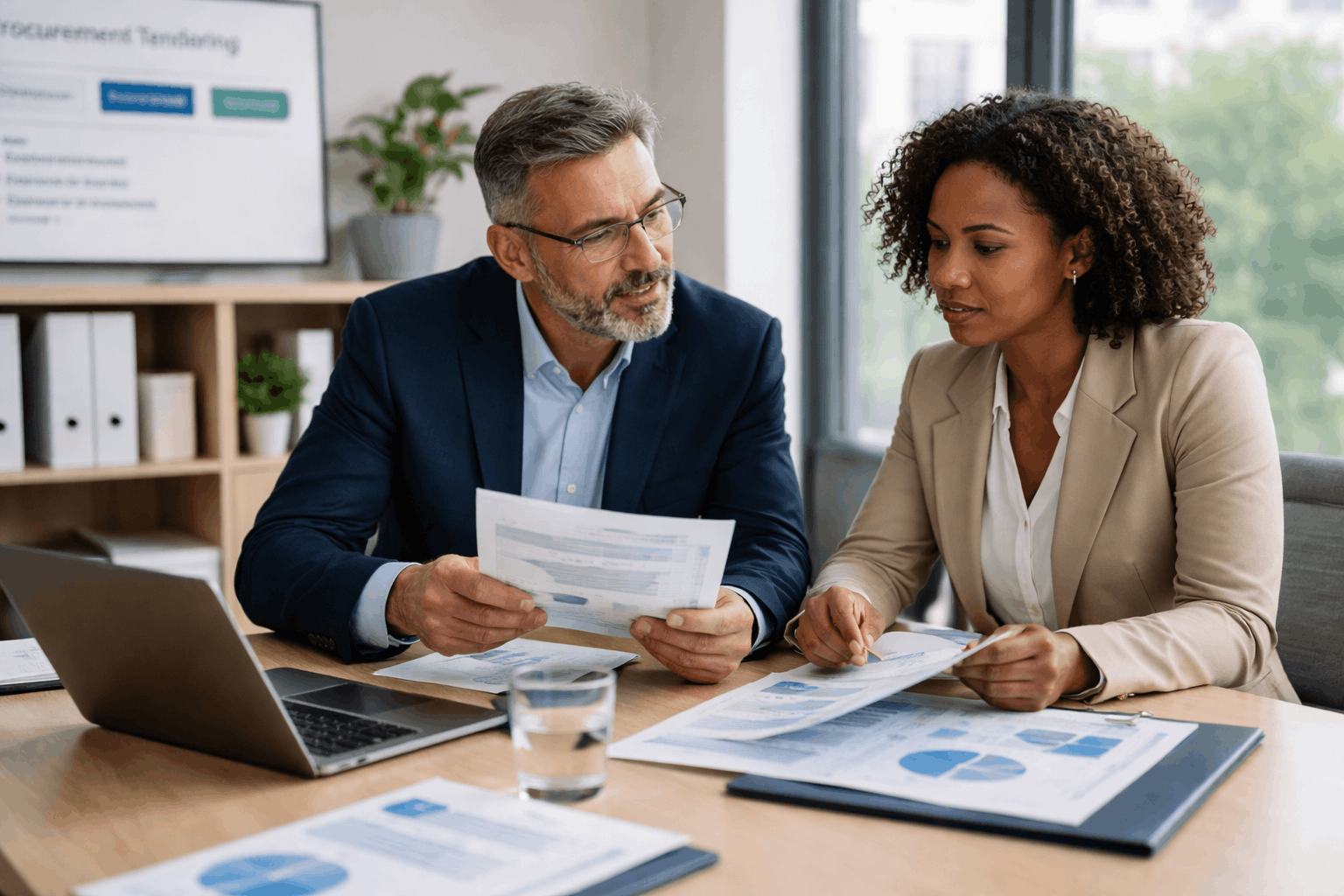 personen tonen visueel beeld van wat is een aanbesteding